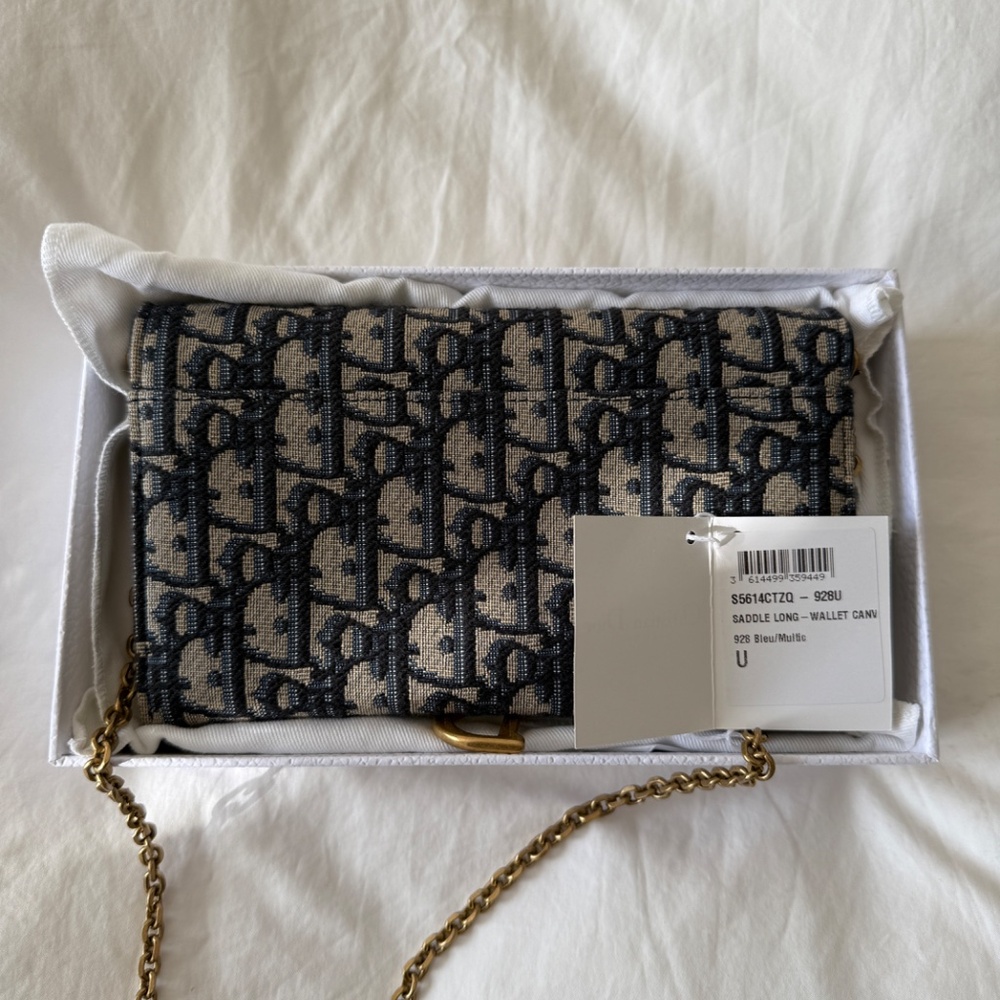Dior Small Saddle Pouch with Chain - Picture 8 of 8